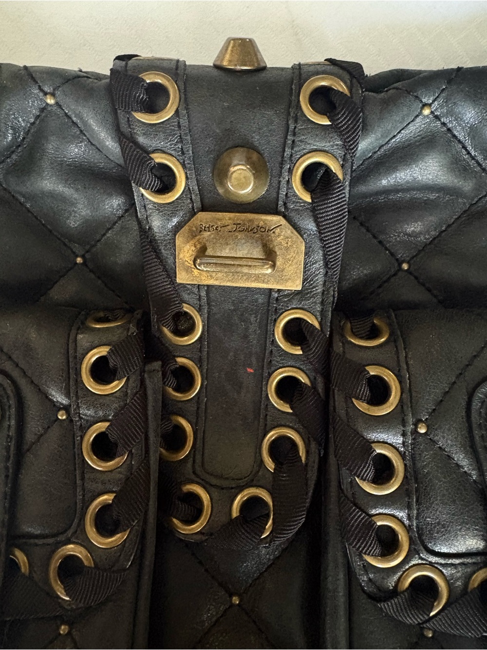 authentic Betsey Johnson Y2K vintage punk glam shoulder bag 🖤 - Picture 13 of 16